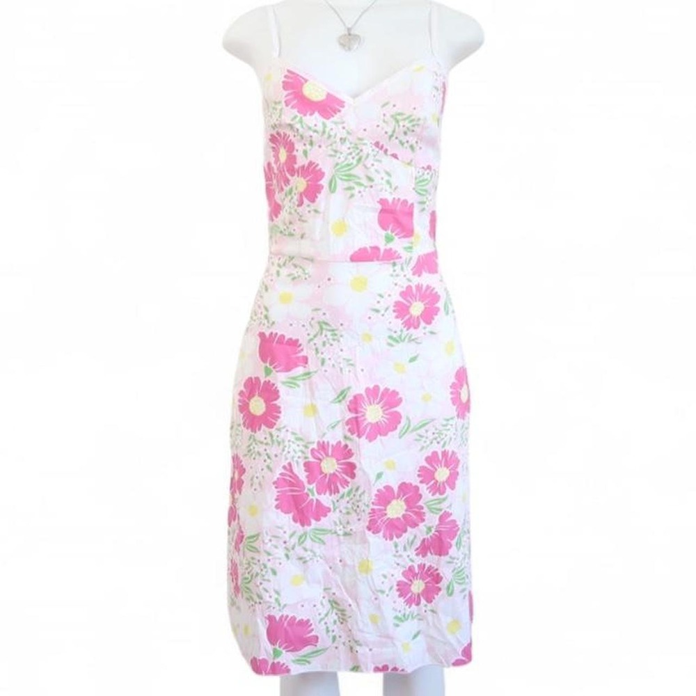 y2k pink floral mini dress daisy babydoll